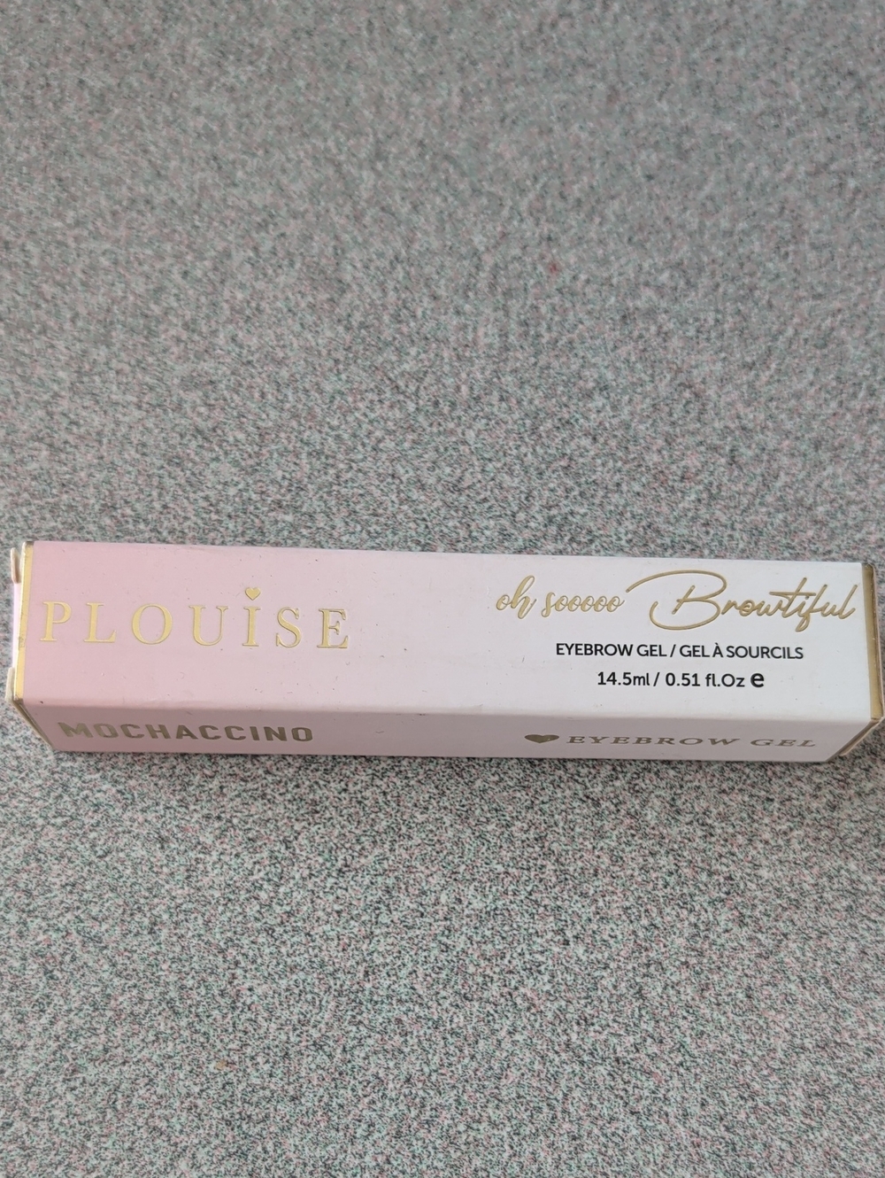PLOUISE Brow Gel Mochaccino - Soft Pink & Gold Packaging